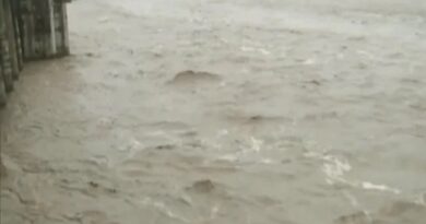 बाढ़ का पानी बापू के समाधि स्थल तक पंहुचा