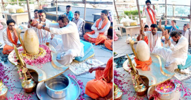 संजय दत्त ने घर पर शिव पूजा का किया आयोजन