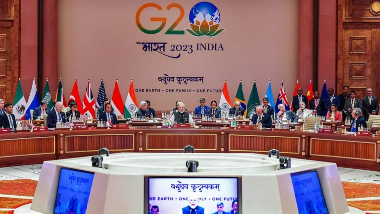 G20 समिट : नई दिल्ली डिक्लेरेशन 37 पेज का , इसमें कुल 83 पैराग्राफ