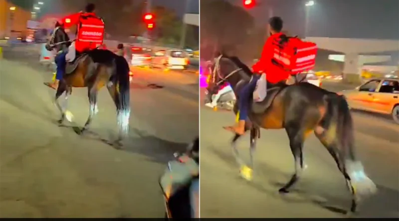 ऑर्डर की डिलीवरी घोड़े पर सवार होकर