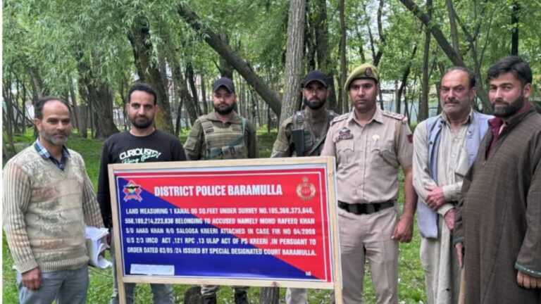 जम्मू-कश्मीर पुलिस द्वारा आतंकी आकाओं की संपत्ति जब्त