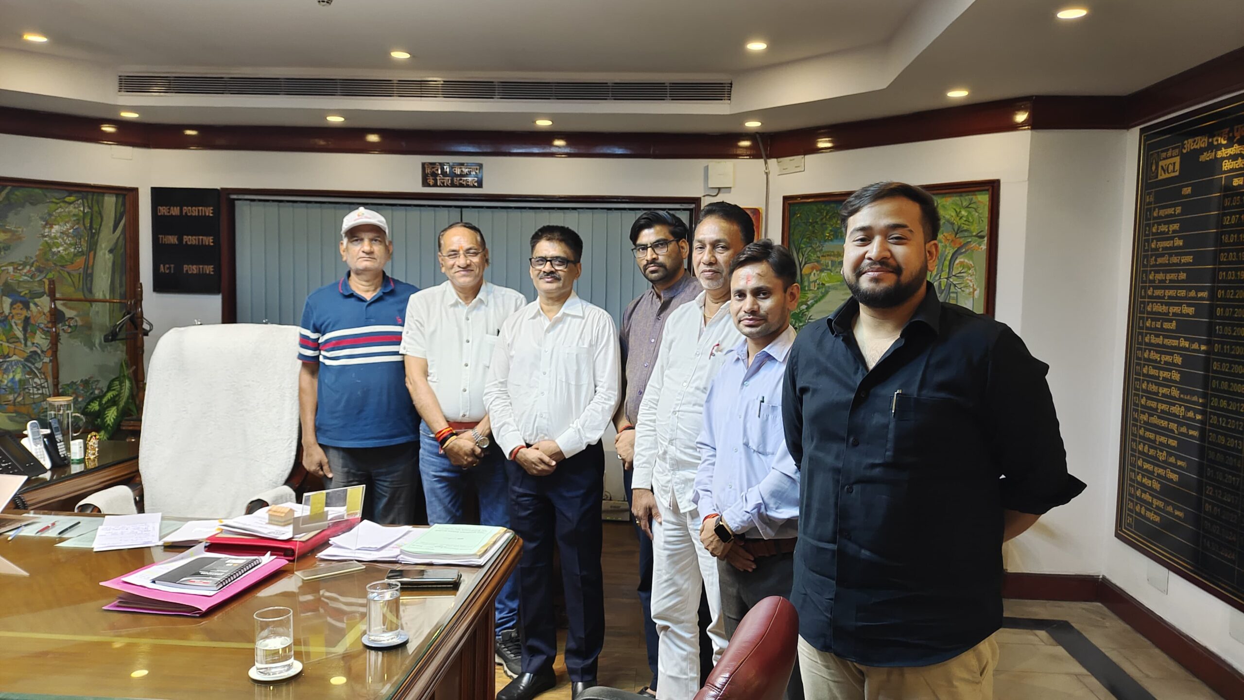 राष्ट्रीय अधिमान्य पत्रकार संगठन के प्रतिनिधि मंडल ने एनसीएल सीएमडी बी साईंराम से की मुलाक़ात.