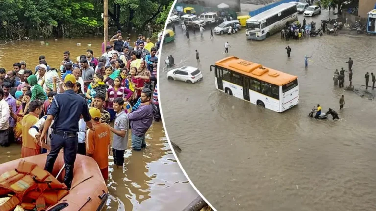 गुजरात में भारी बारिश, डीप डिप्रेशन का प्रभाव देखते हुए मौसम विभाग ने दी चेतावनी
