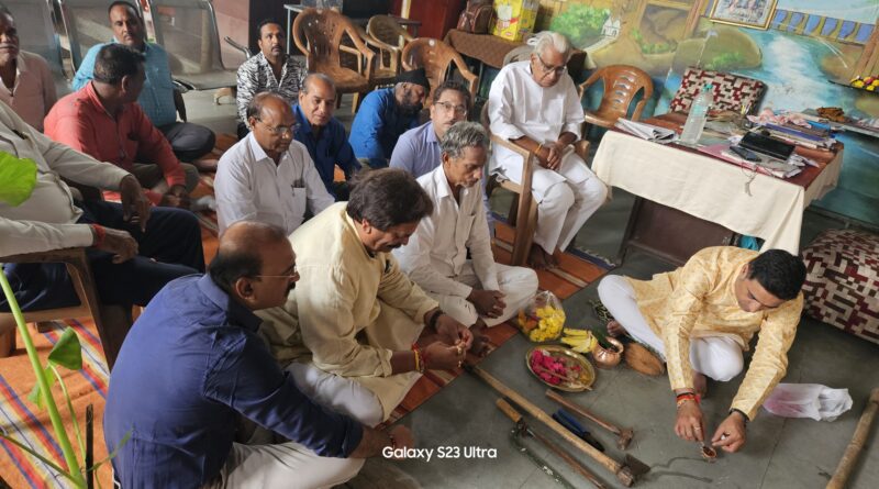 111 फीट के रावण और 250 फीट की लंका के निर्माण कार्य का शुभारंभ