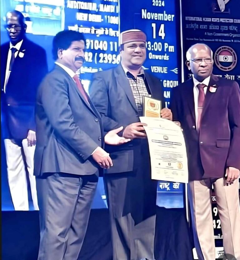 विपुल जैन हुए राष्ट्रीय मानव सेवा रत्न अवार्ड 2024 से अलंकृत