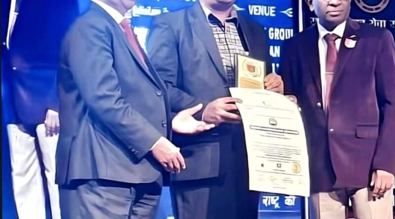 विपुल जैन हुए राष्ट्रीय मानव सेवा रत्न अवार्ड 2024 से अलंकृत