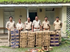 34 पेटी अवैध मदिरा जब्त